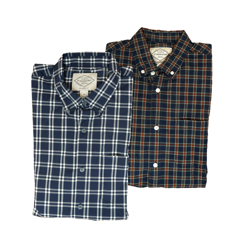 jcp dress shirts JCPenney The Fox Collection Red Green Button Up Flannel Shirt - XLarge Young Men's Shirts & Tops